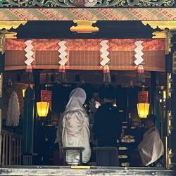 Wedding at Shinto shrine