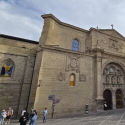 The cathedral has a separate tower but still looks commanding