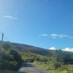 The start of the Sky Road. We followed a dump truck for a bit.