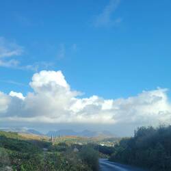 Getting close to town and the road is widening.