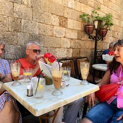 Pause mit Café frappe