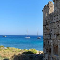 Blick vom Kastell aufs Wasser