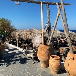 Strandabschnitt eines Hotels - sehr individuell gestaltet