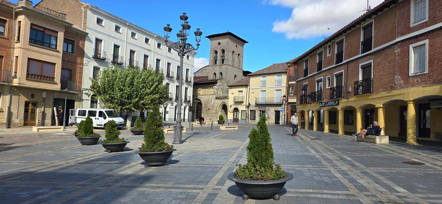 Pretty Plaza at the center of the village
