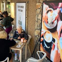 Typical cafe stop along the route