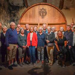 Och så det obligatoriska gruppfotot, denna gång på Chateau La Nerthe i Chateauneuf-du-Pape
