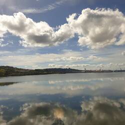 View from the train, arriving in Ferrol.