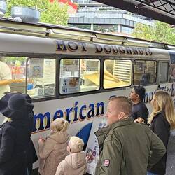 The longest line at the market was for donuts. Really??? but it's the truth