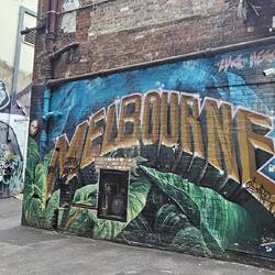 Following the Australian book walking tour led us to this area where graffiti is allowed.