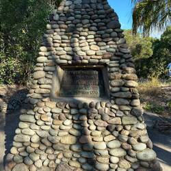 Hier ist James Cook 1770 an Land gekommen.