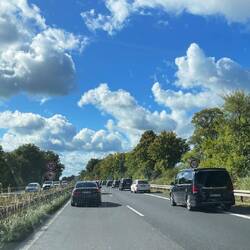 Stau auf deutschen Straßen