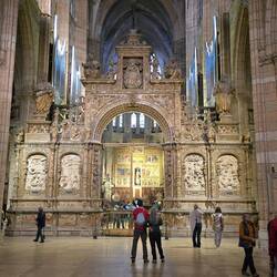 The main choir inside the cathedral feels huge