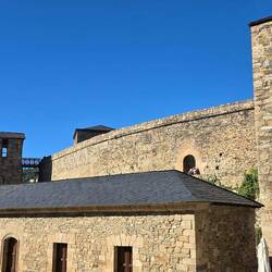 The fortress has commanding views over the surrounding countryside. Tourist information in front