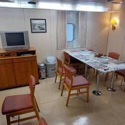 Passagierstisch in der Messe