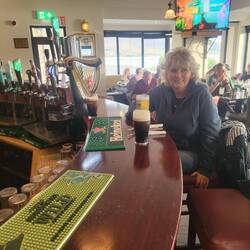 Dinner and a drink at the Achill Island Hotel.