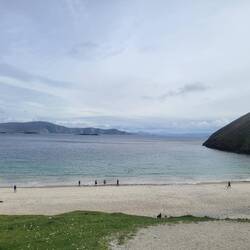 Keem Beach. It was cold and really windy but still people swimming.
