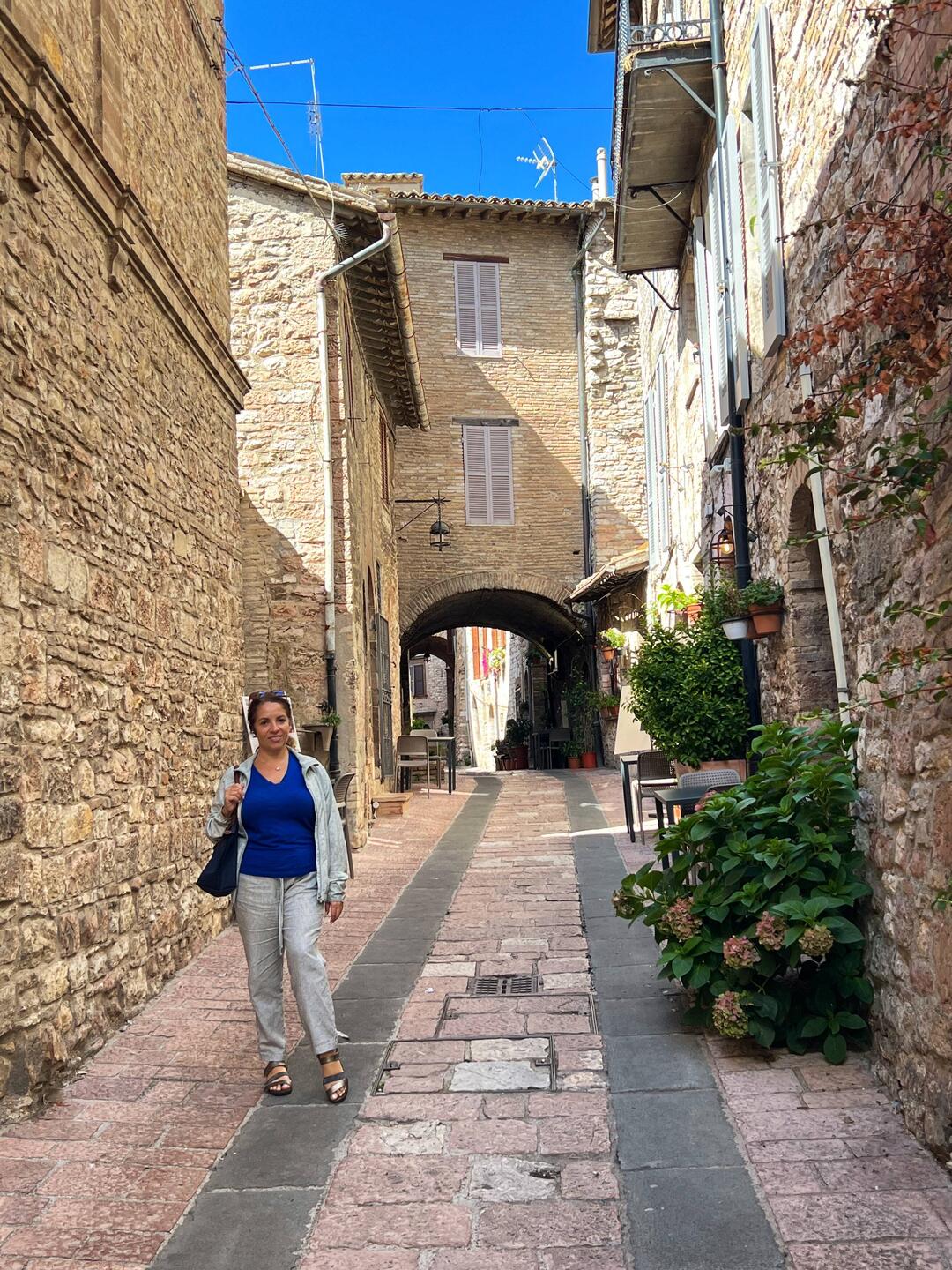 The medieval streets of Assisi
