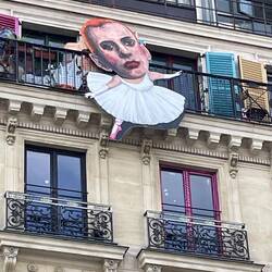 Fun decorations on a building- we weren't sure what went on there