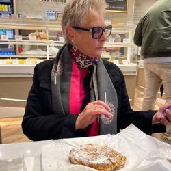 Delicious snack before our pastry tour