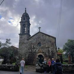I can't tell you the name of this little church, but I sure loved how it looked with the sky.