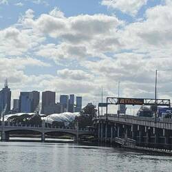 That's the AAMI sports stadium in the background that hosts rugby games.