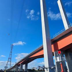 The Bolte Bridge: officially 490m long but is part of a 5km roadway & spans 8 lanes of traffic.
