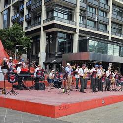 Local high school group performing.