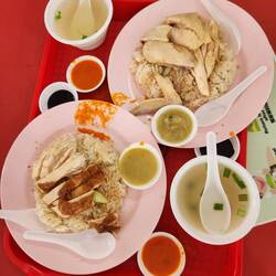 Chicken & Rice dishes in Chinatown