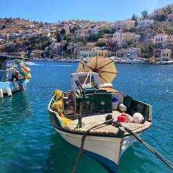 Fischerboot in Symi