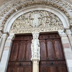 With magnificent doorway.