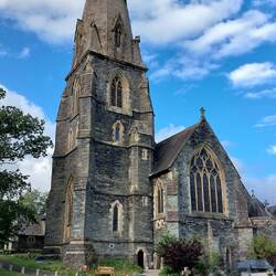 St Mary's Church; it is noted for its stone spire