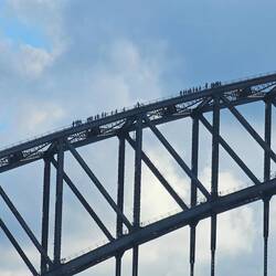 You can watch as folks climb OVER the bridge -- this experience was A$200 (~USD$120 per person)