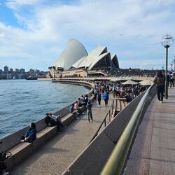 This is the Opera House as we are approaching it from Circular Quay.
