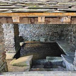 Das Innere des Waschhauses