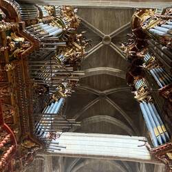 From under the pipe organ