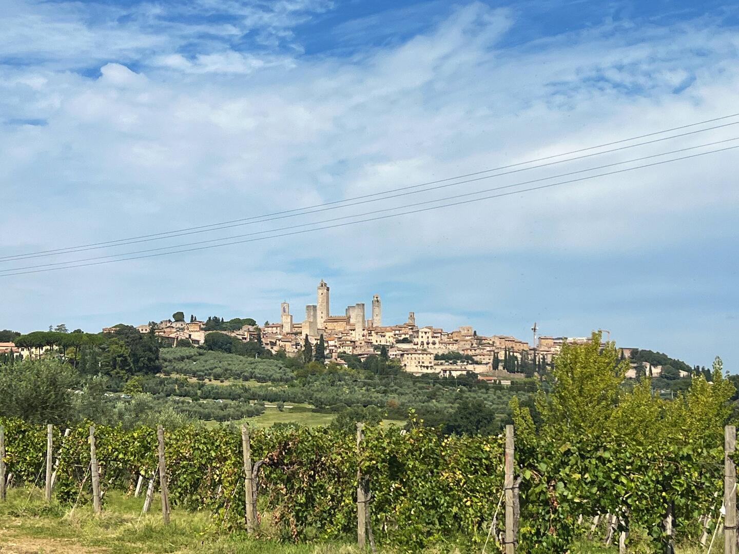 The view of San Gimignano with its many towers. Like a medieval Manhattan