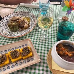 Delicious lunch in Volterra - fried polenta with porcini was especially amazing!