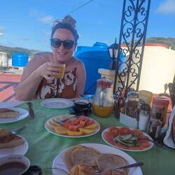 Rooftop breakfast