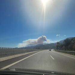 Wildfire on the way to Athens