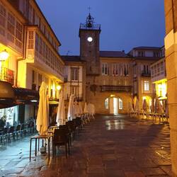 Leaving Pontedeume... Plaza Real 50m from our hotel