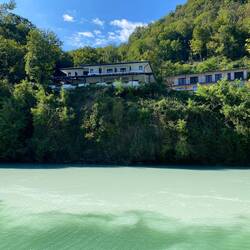 Our hotel for 2 nights. Not the milky coloured water of the Sočan and the Emerald Green of Isrijca.