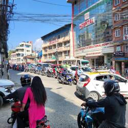 Traffic was chaotic, so many motorcycles