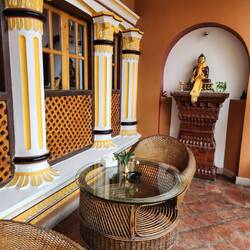 The sitting area on our floor