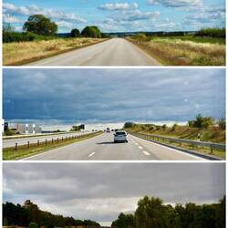 Hier war E6 mal leer - immer wieder dicke Wolken, aber es blieb zum Glück trocken