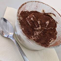 Dessert: Tiramisu nach Art des Hauses, fantastisch!