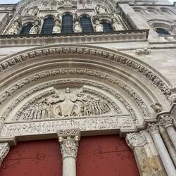 The facade of Vézelay Basiilica