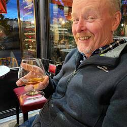 Ian enjoying his Armagnac