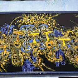 Das ist einer der top Batik Künstler in der Stadt