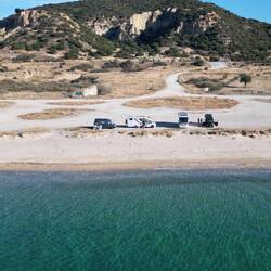 Drohne raus und mal vom Meer aus anschauen