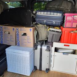 Die letzten Kisten kommen mit Rita nach Luckenwalde